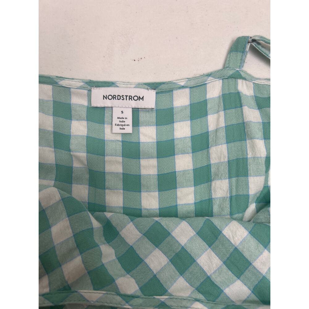 Nordstrom Green Gingham Tie Back Ankle Jumpsuit Size S. NWOT - Picture 6 of 7